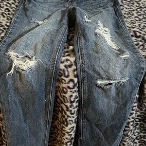 Dark blue jeans